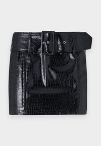 ONLLIONA CROCO BELT SKIRT  - Mini sijonas - black