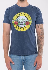 Paradiso Clothing GUNS N' ROSES CLASSIC BAND LOGO SNOW WASH - Print T-shirt - blue