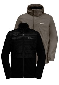 Jack Wolfskin LUNTAL - Regenjas - cold coffee