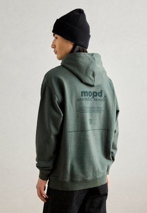 PRINT - Hoodie - teal green