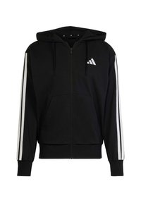 Bluză de molton cu fermoar - black white