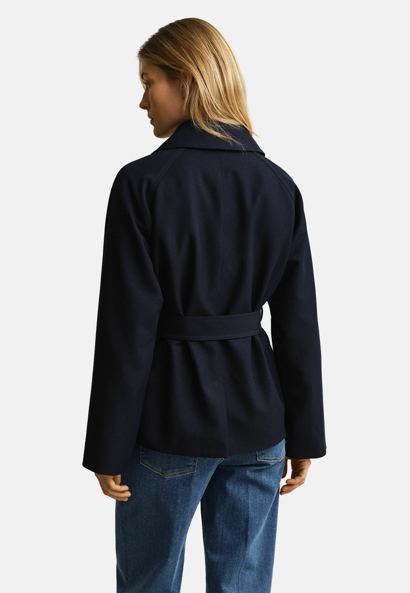 GANT SHORT TRENCH COAT - Lehká bunda - evening blue