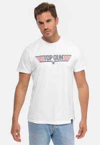 Re:Covered TOPGUN LOGO CORE - Triko s potiskem - white