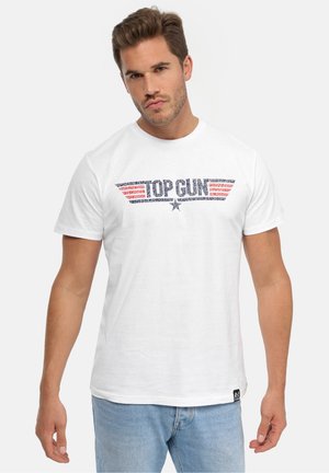 TOPGUN LOGO CORE - Print T-shirt - white