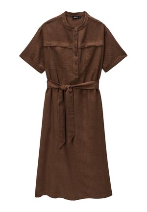 MIDI RAYÉE - Robe longue - tiramisu