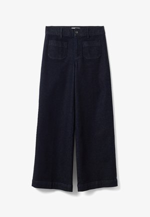 Stefanel, WIDE-LEG DENIM JEANS. - Pernera ancha - dark blue