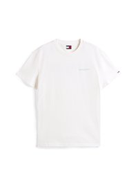Tommy Jeans REG BLUR SCRIPT BACK TEE UNISEX - Tricou cu imprimeu - ancient white