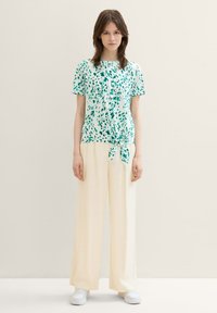 TOM TAILOR DENIM Print T-shirt - abstract white dot print