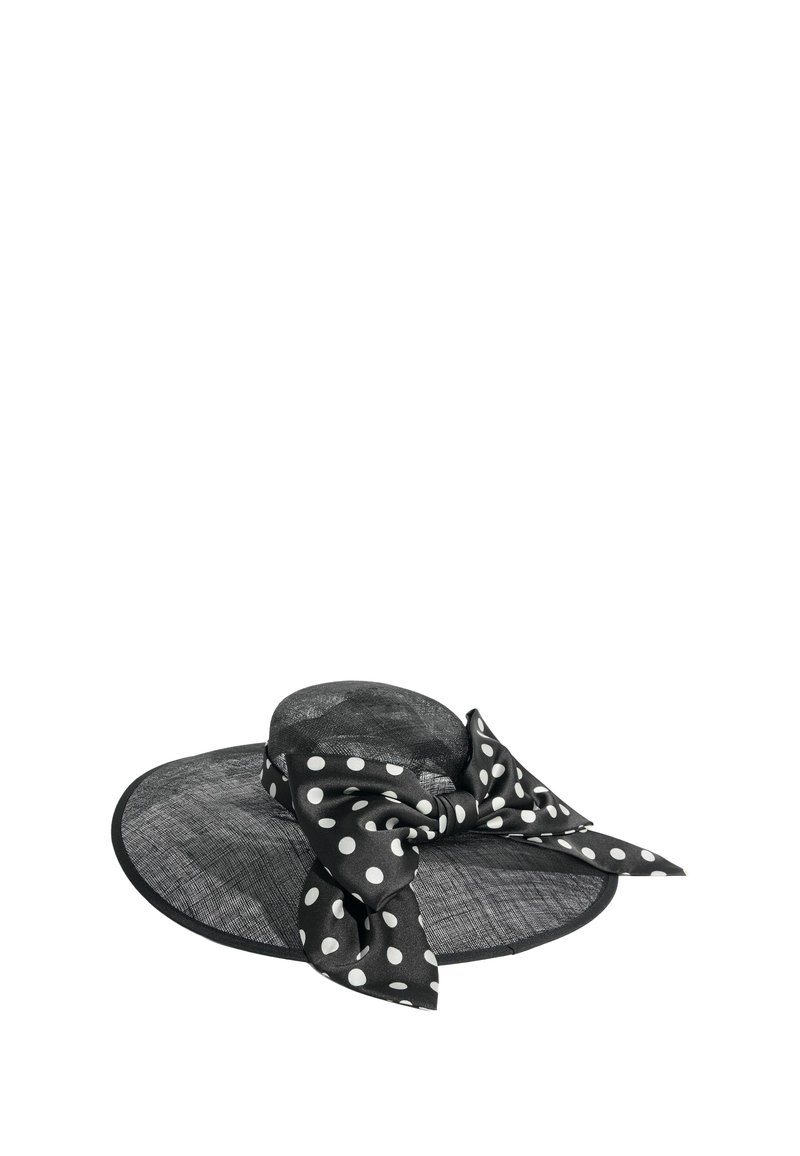Betmar Black Sheer Polka Dot Hat with Bow Polka Dot Brim Organza Hat - Kentucky Derby Hat Collection  main image 4