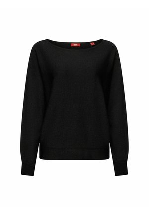 Esprit Collection MIT FLEDERMAUSÄRMELN UND GLITZEREFFEKT - Strickpullover - black