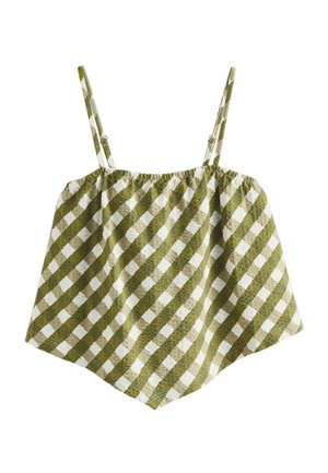 Next, REGULAR FIT - SLEEVELESS BANDANA CAMI TOP . - Top - green gingham