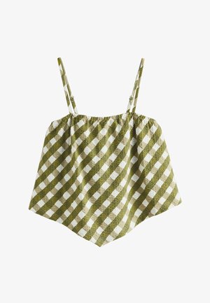 Next, REGULAR FIT - SLEEVELESS BANDANA CAMI TOP . - Top - green gingham