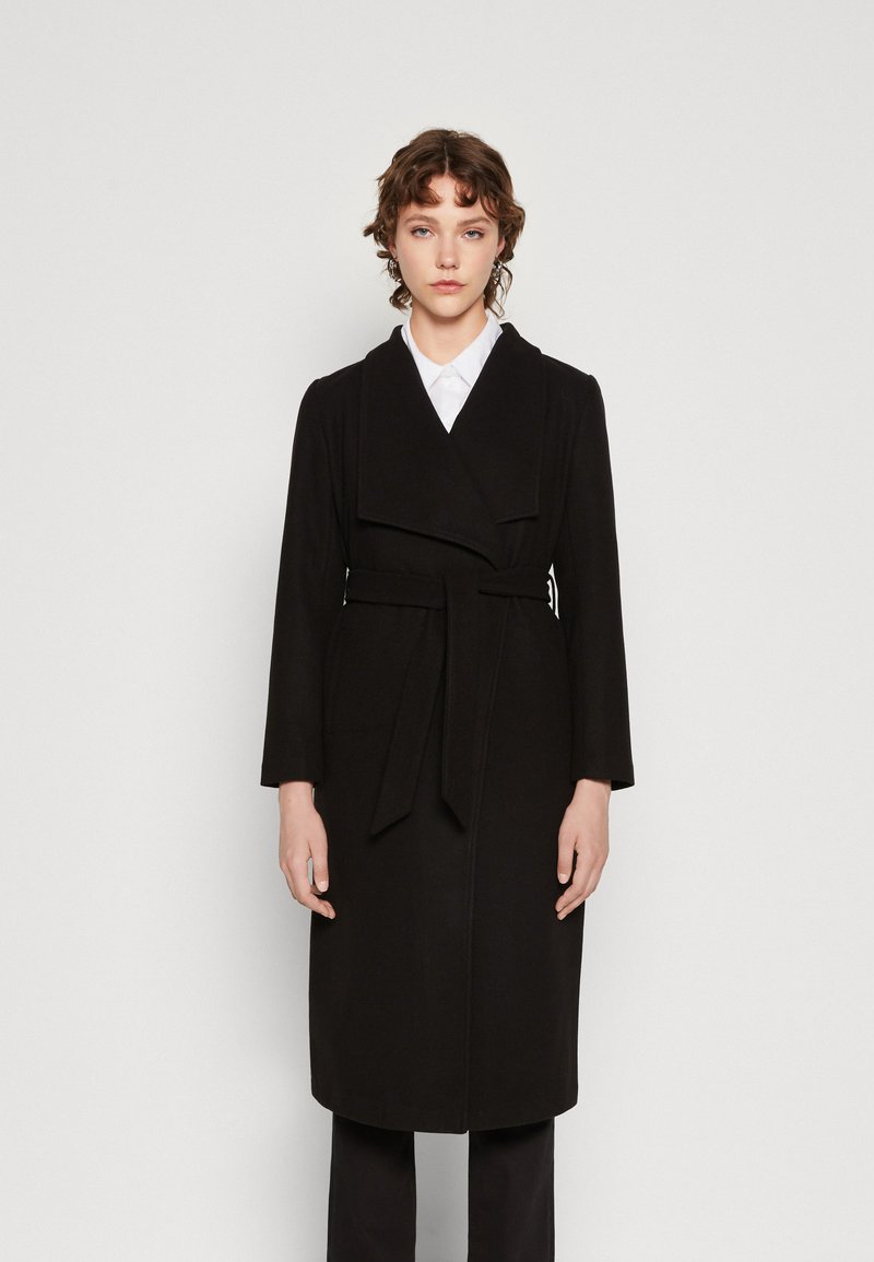 VILA VICOOLEY LONG BELTED COAT Classic coat black Zalando.ie