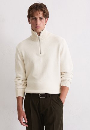 REGULAR  - Strickpullover - white cotton