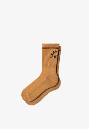 Carhartt WIP, ARCH SCRIPT SOCKS UNISEX - Calcetines - wip dusty h black