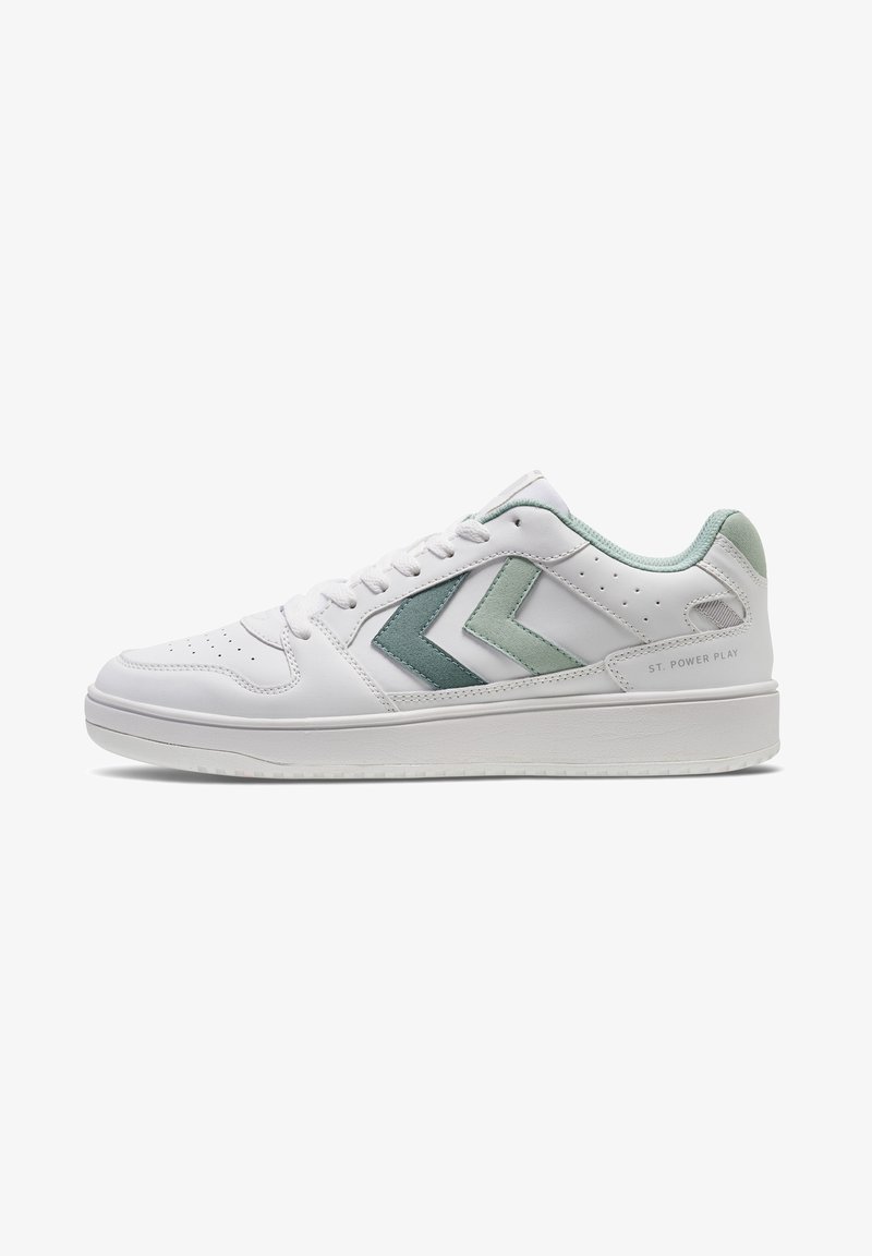 Hummel ST POWER PLAY WMNS - Sneaker low - white/erayish green