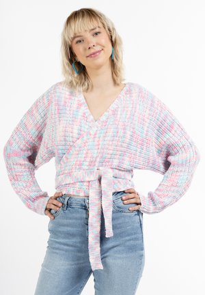 Cardigan - rosa mehrfarbig