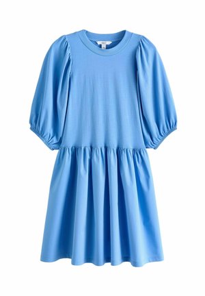 PUFF SLEEVE MINI - REGULAR FIT - Džersejové šaty - blue