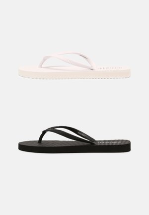 2 PACK - Chanclas de dedo - black/white