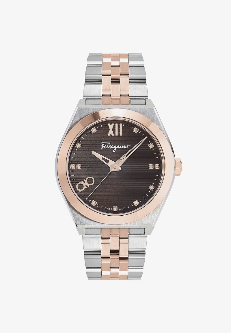 FERRAGAMO KI-VEGA NEW - Käekell - silve rosegold coloured and black