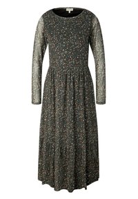 TOM TAILOR DENIM EASY MIDI DRESS - Vestito di maglina - deep black/nero