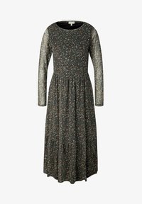 TOM TAILOR DENIM EASY MIDI DRESS - Vestito di maglina - deep black/nero TOM TAILOR DENIM EASY MIDI DRESS - Vestito di maglina - deep black/nero