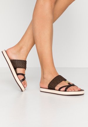 FLATVILLE - Pantolette flach - dark brown