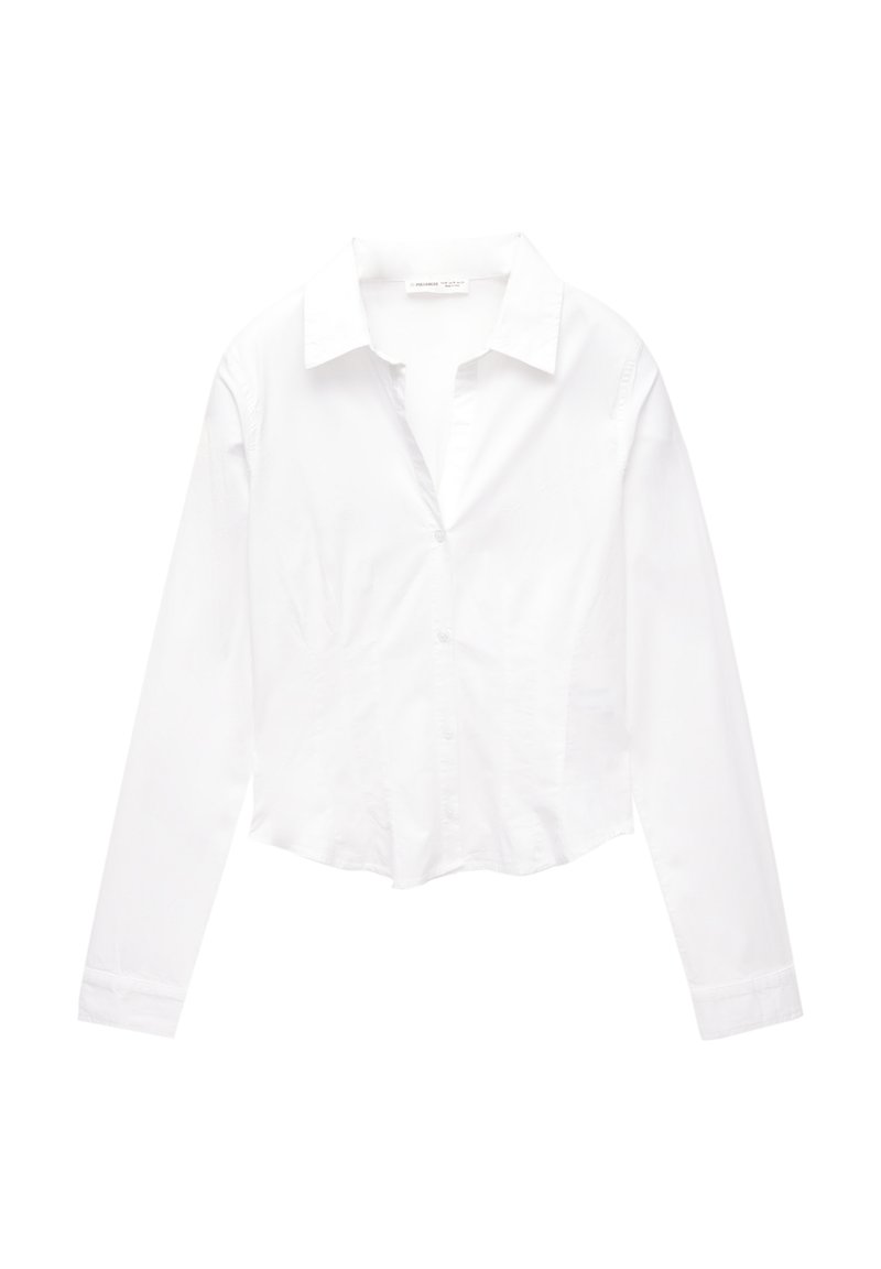 PULL&BEAR Overhemdblouse wit