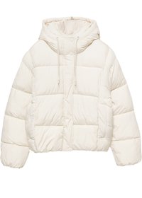 QUILTED WITH HOOD - Winter jacket - beige