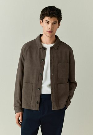 Next, REGULAR FIT - N. PREMIUM CHECK CHORE JACKET . - Übergangsjacke - brown