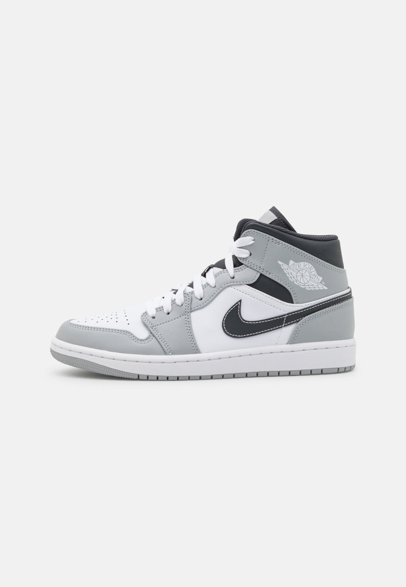 Jordan - AIR JORDAN 1 MID - High-top trainers - light smoke grey/white/anthracite, Enlarge