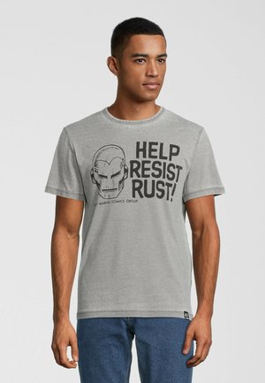 Re:Covered MARVEL RE:COVERED HELP RESIST - T-Shirt print - grey