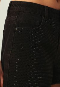 Next EMBELLISHED REGULAR FIT - Džinsiniai šortai - black