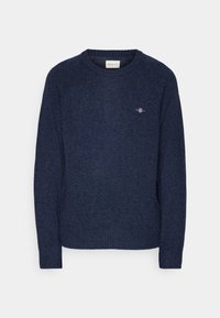 GANT BICOLORED RAGLAN C-NECK - Strickpullover - dark navy