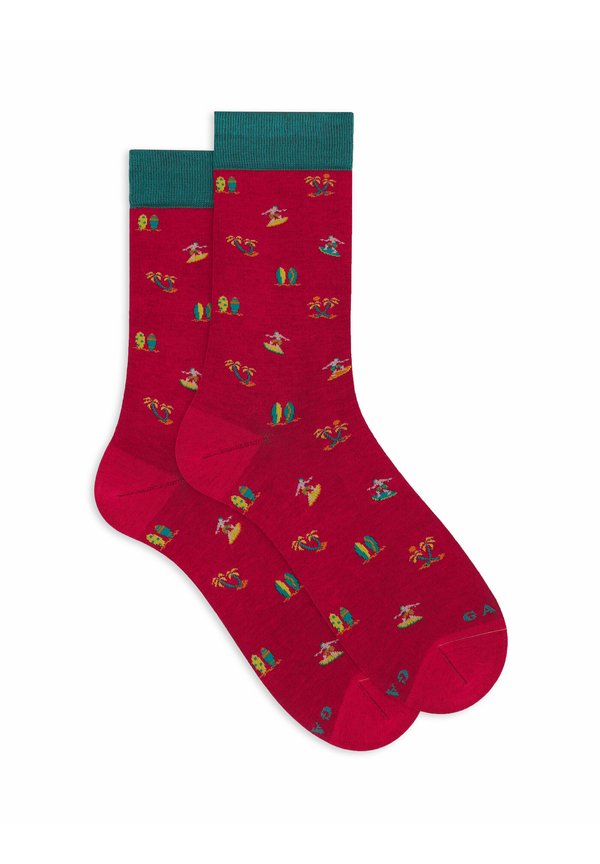 WITH SURFING MOTIF - Socken - rubino