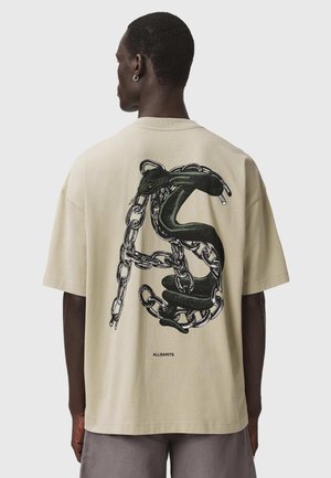 AllSaints, LINX SS CREW . - Print T-shirt - sage green