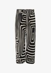 Plissé CARRAVENNA Regular Fit - Παντελόνι - black aop oatmeal graphic