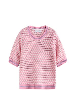 REGULAR FIT-SHORT SLEEVE - Tričko s potlačou - pink white