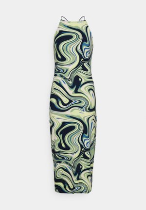 Noisy May Tall NMDESTINY HIGHNECK MIDI DRESS - Shift-haljina - quiet green