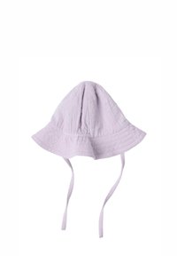 Ljuslila bucket hat i texturerat tyg, med en bred skärm och två justerbara snoddar för en säker passform.
