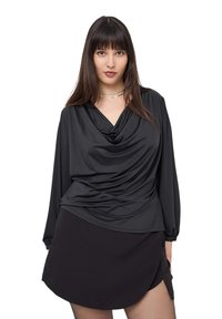 Terranova LUNGHE CON SCOLLO A CASCATA - Camicetta - nero