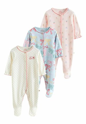 Next, REGULAR FIT - TWO WAY ZIP BABY SLEEPSUIT 3 PACK  . - Strampler - blue pink