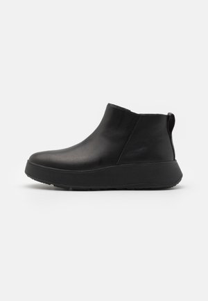 FLATFORM ZIP - Platvormtallaga poolsaapad - all black