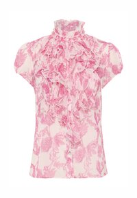 LILJA CRINKLE - Blúzka - pink big porcelain flowers