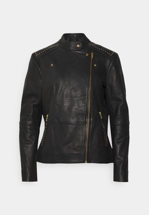 JACKET - Giacca di pelle - black