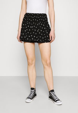 FLIRTY SMOCKED SET SKORT - Minigonna - black floral