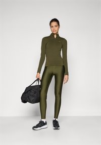 Under Armour HEATGEAR - Tajice - expedition green/white