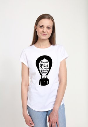 THE ADDAMS FAMILY WEDNESDAY FREAK - Print T-shirt - white