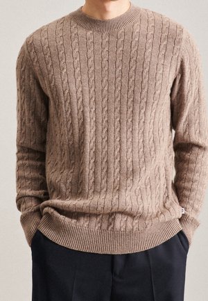 Strickpullover - taupe