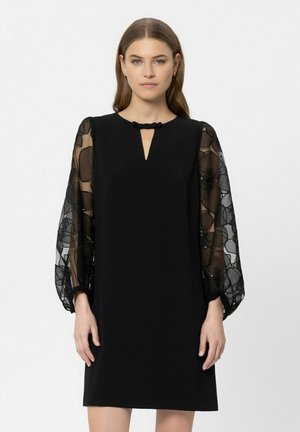 MINI MIT BLÜTEN-ARM - Day dress - black